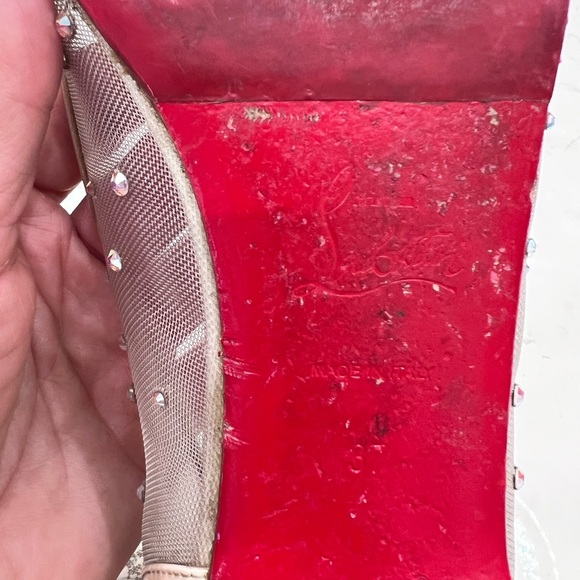 Christian Louboutin Follies Strass Flats, size 37 - Picture 13 of 14